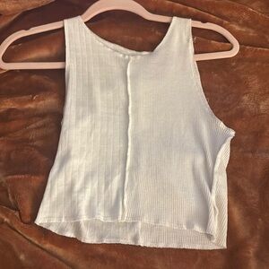American Eagle White tank top/Crop top Size S